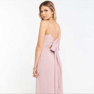 Show Me Your Mumu Lauren Tie Maxi Dress - Neutral Mauve (perf bridesmaid dress!)